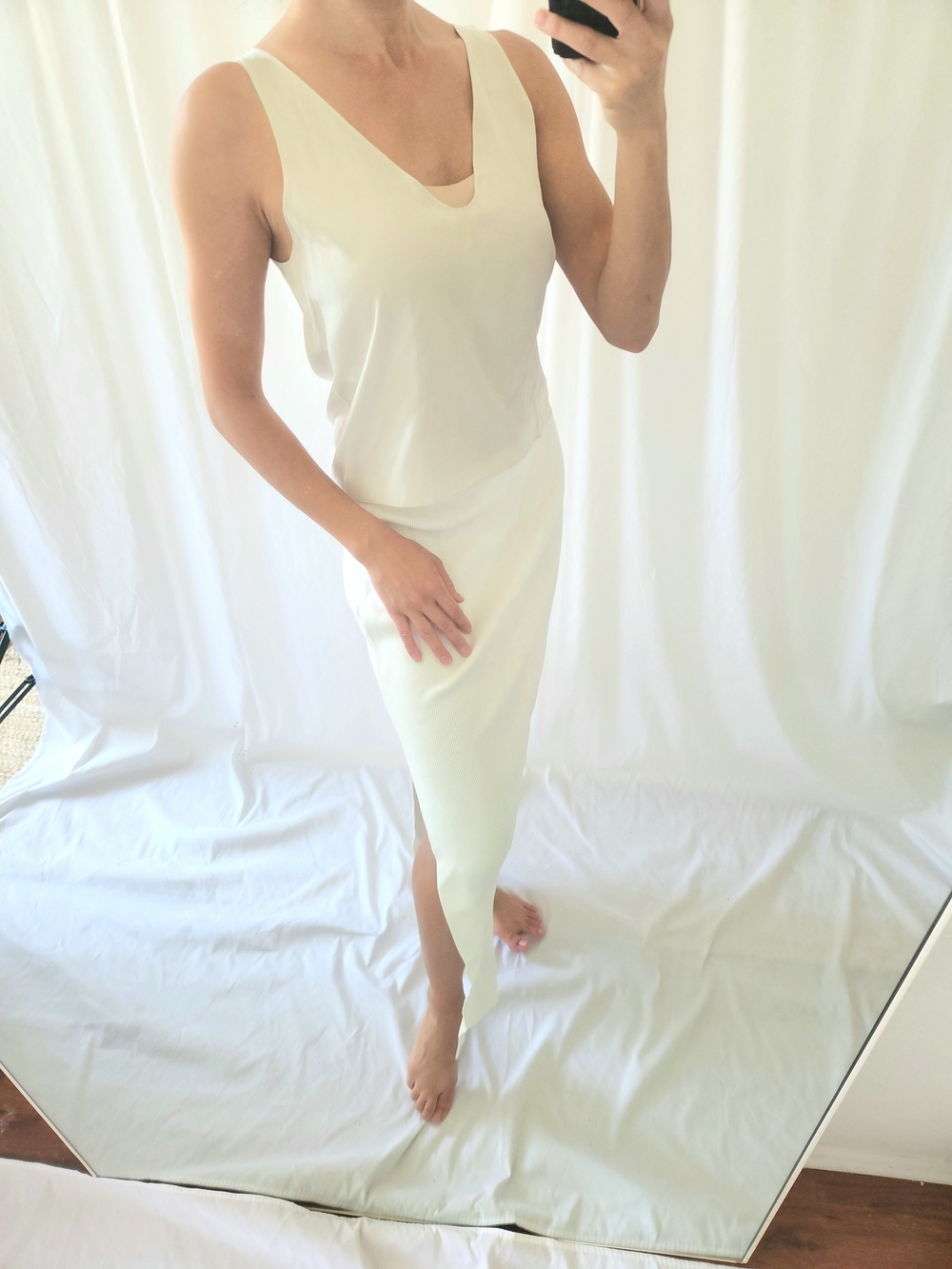 Diane Von Furstenberg Cream White Silk Camisole
